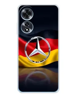 Чехол для OPPO A60 с картинкой «Mercedes — флаг Германии»