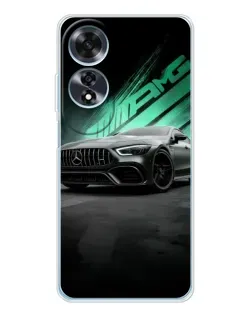Чехол для OPPO A60 с картинкой «Темный Mercedes AMG»