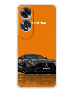 Чехол для OPPO A60 с картинкой «Оранжевый Mercedes AMG»