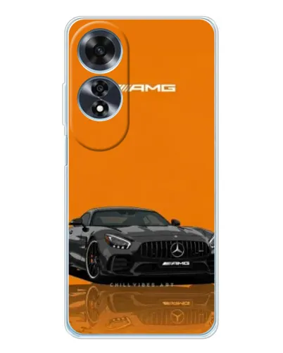 Чехол для OPPO A60 с картинкой «Оранжевый Mercedes AMG»