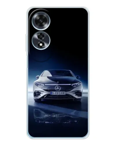 Чехол для OPPO A60 с картинкой «Ночной Mercedes EQ»
