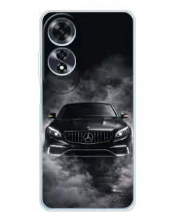 Чехол для OPPO A60 с картинкой «Mercedes в дыму»