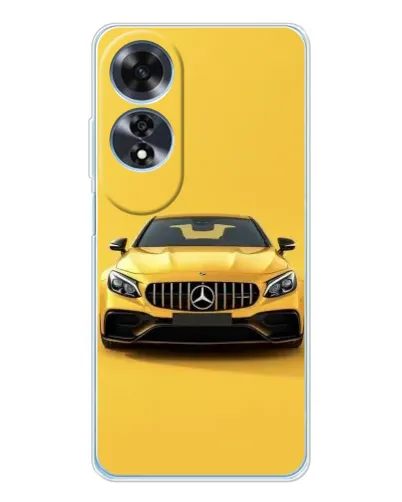 Чехол для OPPO A60 с картинкой «Желтый Mercedes GT»