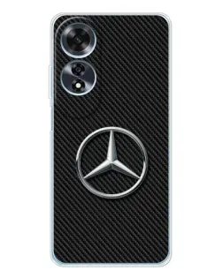Чехол для OPPO A60 с картинкой «Карбоновый Mercedes стиль»