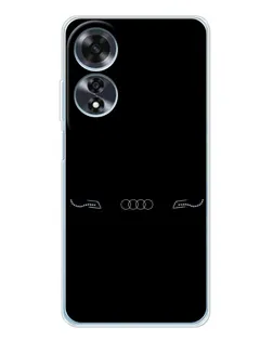 Чехол для OPPO A60 с картинкой «Audi — световой подпись»
