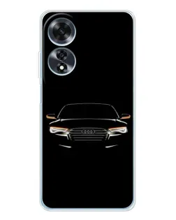 Чехол для OPPO A60 с картинкой «Audi — ночной контур»