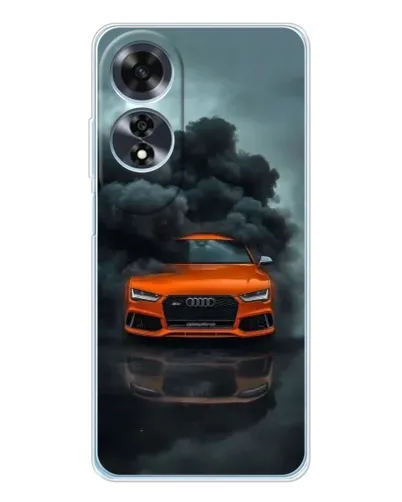 Чехол для OPPO A60 с картинкой «Audi в облаках дыма»