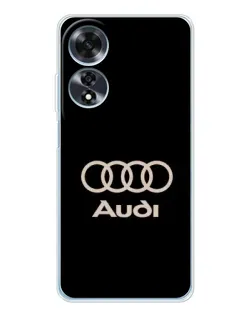 Чехол для OPPO A60 с картинкой «Audi — золотой логотип»