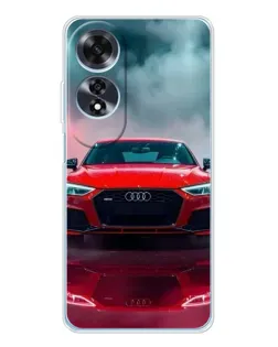 Чехол для OPPO A60 с картинкой «Audi RS — красный стиль»