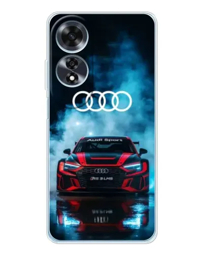 Чехол для OPPO A60 с картинкой «Audi Sport — неон»