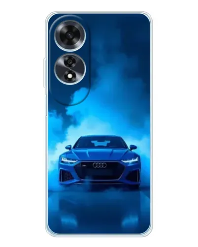 Чехол для OPPO A60 с картинкой «Audi — голубая энергия»