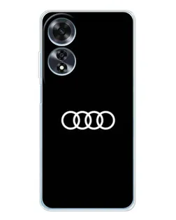 Чехол для OPPO A60 с картинкой «Audi White Logo»