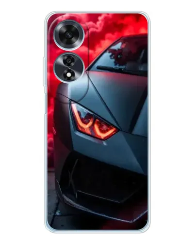 Чехол для OPPO A60 с картинкой «Lamborghini красное сияние»