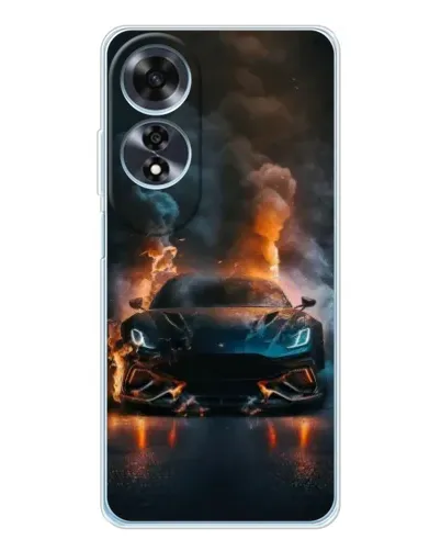Чехол для OPPO A60 с картинкой «Lamborghini дымная эстетика»