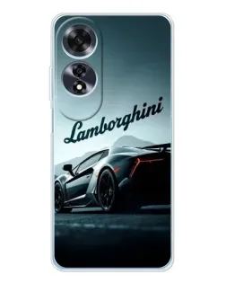 Чехол для OPPO A60 с картинкой «Классическая надпись Lamborghini»