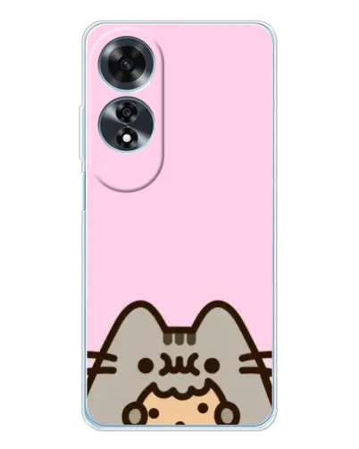 Чехол для OPPO A60 с картинкой «Pusheen и печенье»