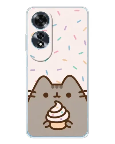 Чехол для OPPO A60 с картинкой «Пушин с кексом»