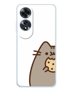 Чехол для OPPO A60 с картинкой «Пушин с печеньем»