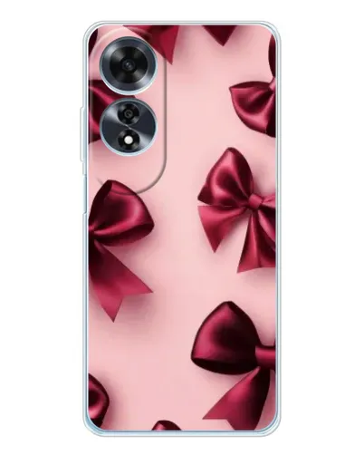 Чехол для OPPO A60 с картинкой «Бордовый атлас»