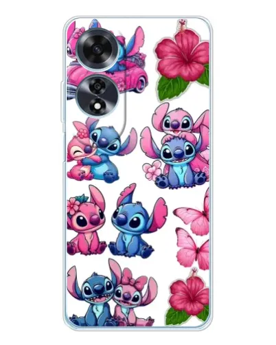 Чохол для OPPO A60 з картинкою «Стікери Stitch та Angel»
