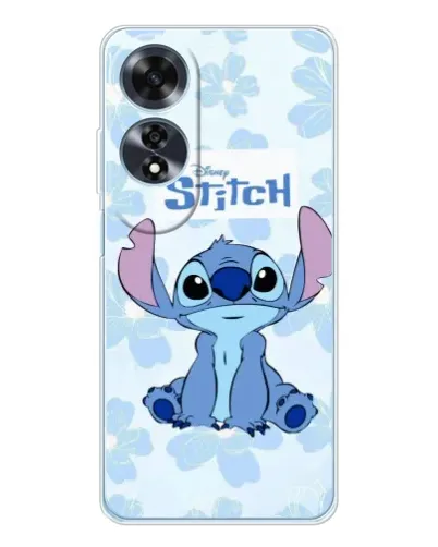 Чохол для OPPO A60 з картинкою «Stitch серед квітів»
