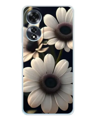 Чехол для OPPO A60 с картинкой «Белые маргаритки макро»