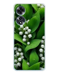 Чехол для OPPO A60 с картинкой «Ландыши в зелени»