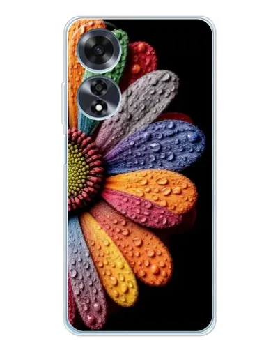 Чехол для OPPO A60 с картинкой «Радужный цветок»