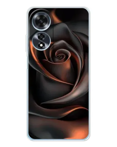 Чехол для OPPO A60 с картинкой «Шелковая черная роза»