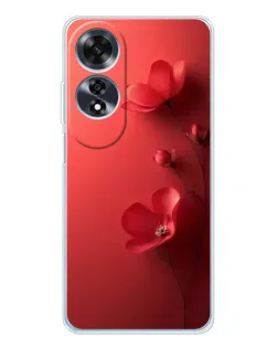 Чехол для OPPO A60 с картинкой «Маковые соцветия»