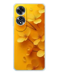 Чехол для OPPO A60 с картинкой «Золотые лепестки»