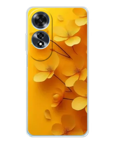 Чехол для OPPO A60 с картинкой «Золотые лепестки»