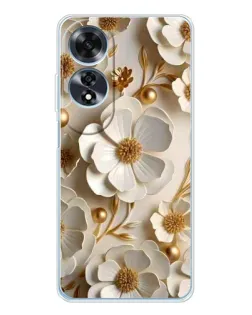 Чехол для OPPO A60 с картинкой «Белие бумажние  цвети»