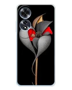 Чехол для OPPO A60 с картинкой «Серебряный фантазийный цветок»