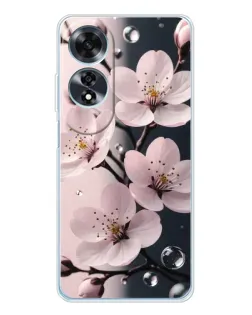 Чехол для OPPO A60 с картинкой «Нежная сакура и капли»