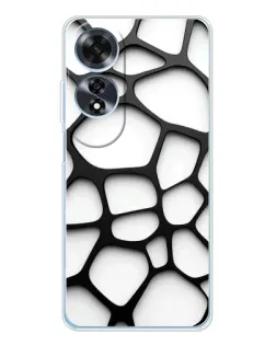 Чехол для OPPO A60 с картинкой «Белая объемная сетка» Чехол для OPPO A60 с картинкой «Белая объемная сетка»
