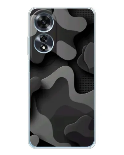 Чехол для OPPO A60 с картинкой «Темный абстрактный камуфляж»