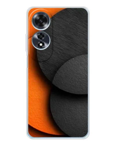Чехол для OPPO A60 с картинкой «Геометрия оранжевых кругов»