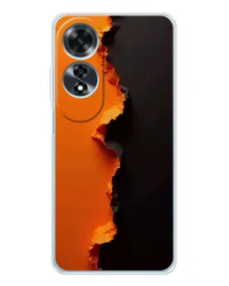 Чехол для OPPO A60 с картинкой «Оранжевый разлом» Чехол для OPPO A60 с картинкой «Оранжевый разлом»