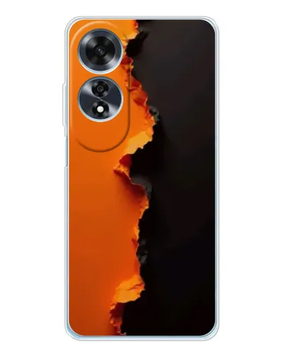 Чехол для OPPO A60 с картинкой «Оранжевый разлом»