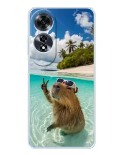Чохол для OPPO A60 з картинкою «Капібара на морі» Чохол для OPPO A60 з картинкою «Капібара на морі»