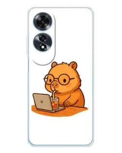 Чохол для OPPO A60 з картинкою «Капібара з ноутбуком» Чохол для OPPO A60 з картинкою «Капібара з ноутбуком»