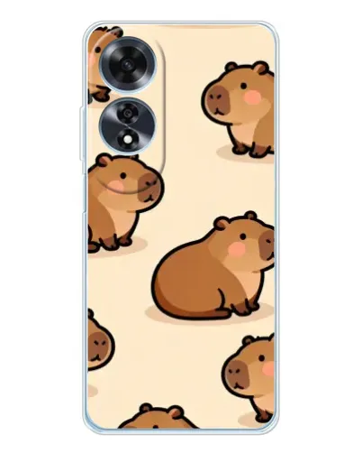 Чохол для OPPO A60 з картинкою «Паттерн милих капібар»