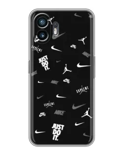 Чехол для OPPO A6k с картинкой «Nike Black Pattern»