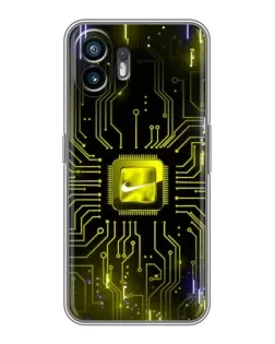Чехол для OPPO A6k с картинкой «Nike — золотая искра»