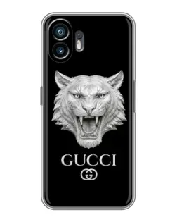 Чехол для OPPO A6k с картинкой «Gucci — серебряный лев»