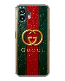 Чехол для OPPO A6k с картинкой «Gucci — фирменная полоса и золото»