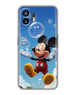 Чехол для OPPO A6s 5G с картинкой «Mickey и мыльные пузыри»