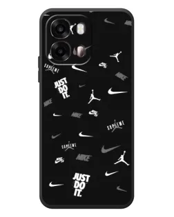 Чехол для OPPO A6s с картинкой «Nike Black Pattern»