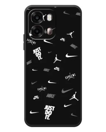 Чехол для OPPO A6s с картинкой «Nike Black Pattern»